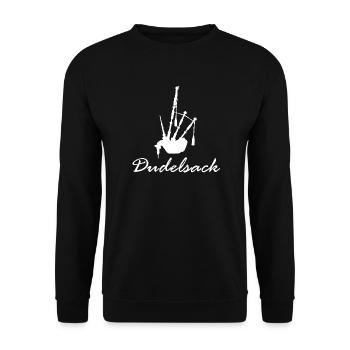 Dudelsack Schottland Instrument schwarz - Unisex Pullover - Schwarz - Vorne - Alina (178cm) & Michal (187cm)