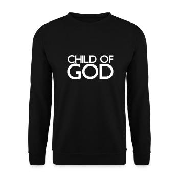 Enfant de Dieu Jésus-Christ Bible Croix chrétienne - Sweat-shirt Unisexe - noir - Devant - Alina (178cm) & Michal (187cm)