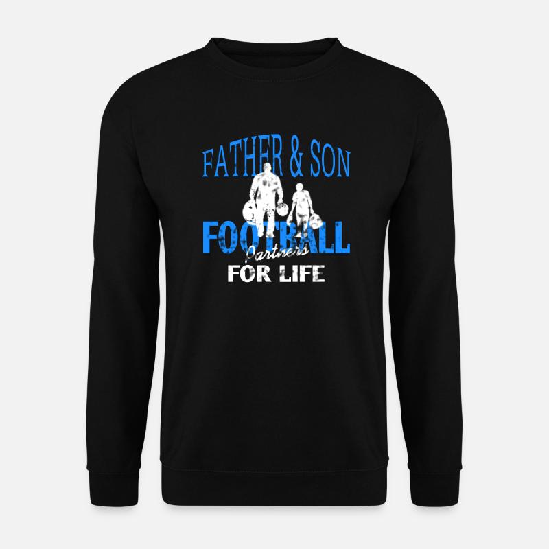 Vater Sohn Fußball - Unisex Pullover - Schwarz
