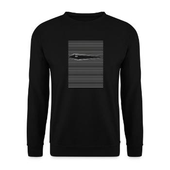 Blinds curtain eyes shirt - Unisex Sweatshirt - black - Front - Alina (178cm) & Michal (187cm)