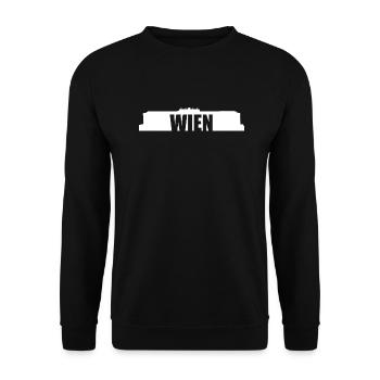 Vienna cityscape Austria - Unisex Sweatshirt - black - Front - Alina (178cm) & Michal (187cm)