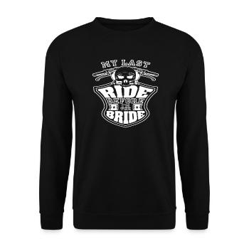 Braut Hochzeits Ehe große Fahrrad Radfahrer - Unisex Pullover - Schwarz - Vorne - Alina (178cm) & Michal (187cm)