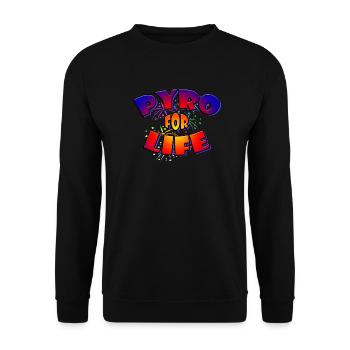 Fireworks New Year's Eve Pyro for life - Unisex Sweatshirt - black - Front - Alina (178cm) & Michal (187cm)