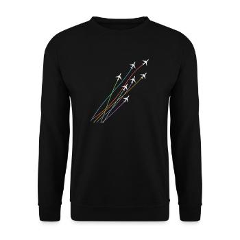 Aircraft squadron Squadron formation Flight - Unisex Sweatshirt - black - Front - Alina (178cm) & Michal (187cm)