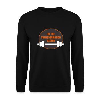 Let the Transformation begin - Unisex Sweatshirt - black - Front - Alina (178cm) & Michal (187cm)