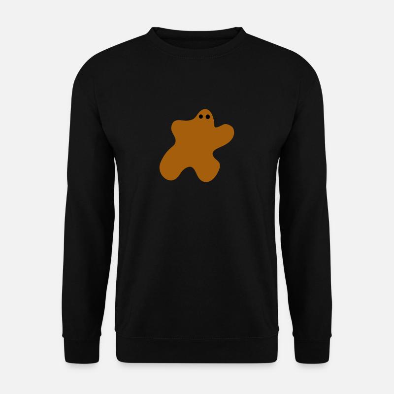 Brauner Fleck mit Augen - Unisex Pullover - Schwarz