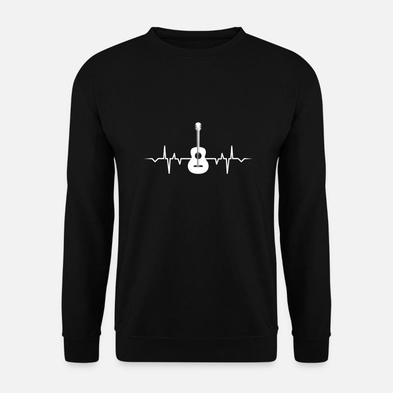 GUITAR HEARTBEAT - Unisex Pullover - Schwarz