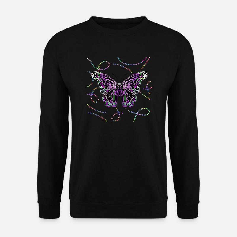 papillon - Sweat-shirt Unisexe - noir