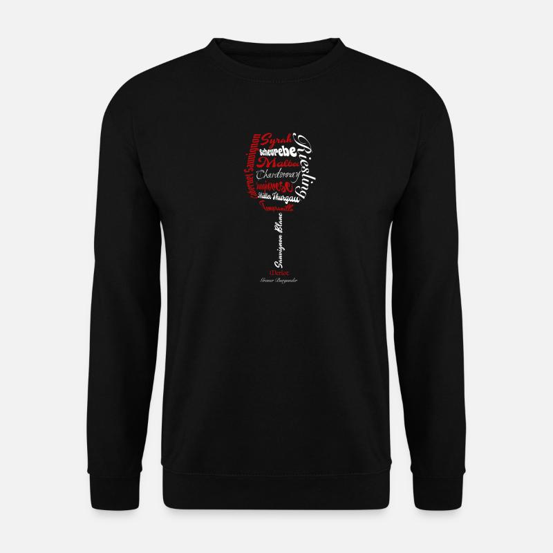 Wineglass Grape Vines Shirt - Unisex Sweatshirt - black
