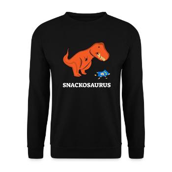 SNACKOSAURUS - Sweat-shirt Unisexe - noir - Devant - Alina (178cm) & Michal (187cm)