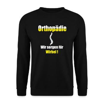 Orthopedics, We of vortex shirt gift - Unisex Sweatshirt - black - Front - Alina (178cm) & Michal (187cm)