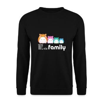 We are family lustiges Family Familien Team Hamste - Sweat-shirt Unisexe - noir - Devant - Alina (178cm) & Michal (187cm)