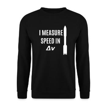 Je mesure la vitesse en Delta V - Sweat-shirt Unisexe - noir - Devant - Alina (178cm) & Michal (187cm)
