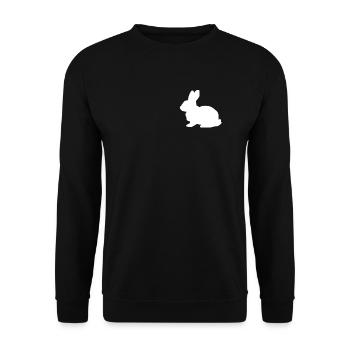 Rabbit Rabbit Easter Easter Holidays Egg Eggs - Unisex Sweatshirt - black - Front - Alina (178cm) & Michal (187cm)