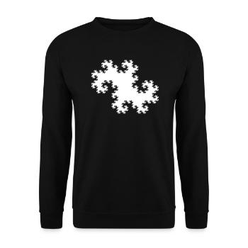 Dragon Curve Fractal Math Nerds - Unisex Sweatshirt - black - Front - Alina (178cm) & Michal (187cm)