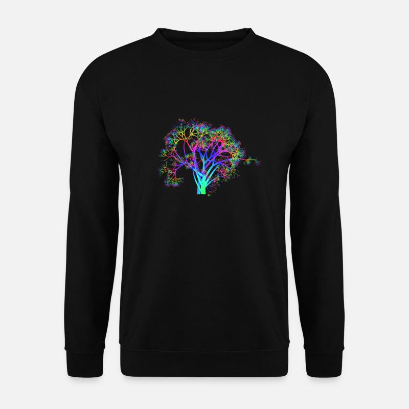Goa Arbre Neon psy psy Techno Party - Sweat-shirt Unisexe - noir
