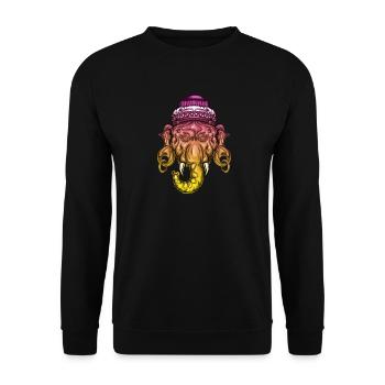 Goa Ganesha - Sweat-shirt Unisexe - noir - Devant - Alina (178cm) & Michal (187cm)