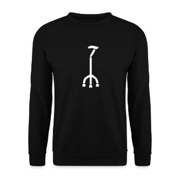 With Krückstock you can go better - Unisex Sweatshirt - black - Front - Alina (178cm) & Michal (187cm)