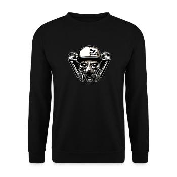 gas mask - Unisex Sweatshirt - black - Front - Alina (178cm) & Michal (187cm)