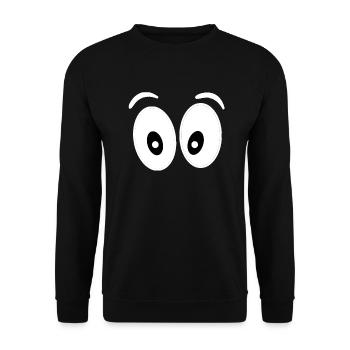 two eyes - Unisex Sweatshirt - black - Front - Alina (178cm) & Michal (187cm)