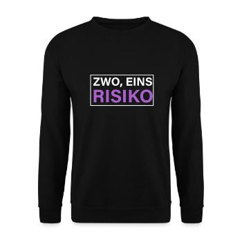 Zwo eins risiko schwarz - Unisex Pullover - Schwarz - Vorne - Alina (178cm) & Michal (187cm)