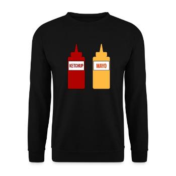 Mayo Ketchup - Unisex Pullover - Schwarz - Vorne - Alina (178cm) & Michal (187cm)