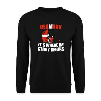 Denmark - Unisex Sweatshirt - black - Front - Alina (178cm) & Michal (187cm)