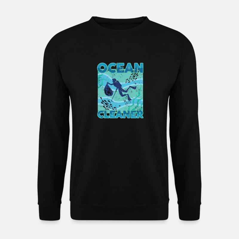Ocean Cleaner environmental protection divers - Unisex Sweatshirt - black