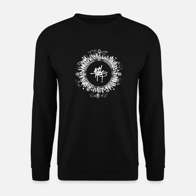 Kreis schwarz und weiß - Unisex Pullover - Schwarz