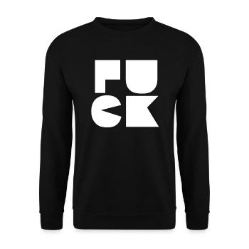 FUCK - Unisex Pullover - Schwarz - Vorne - Alina (178cm) & Michal (187cm)