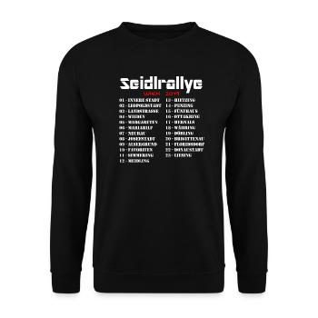 Seidlrallye Seidl Krügerl Sauftour Bier Geschenk - Unisex Pullover - Schwarz - Vorne - Alina (178cm) & Michal (187cm)