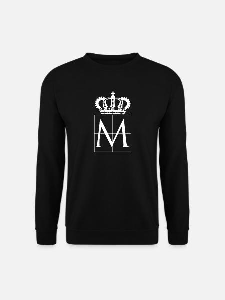 Buchstabe M mit Krone - Unisex Pullover - Schwarz