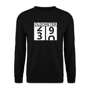 Oldometer 30th Birthday Oldtimer Car Gift - Unisex Sweatshirt - black - Front - Alina (178cm) & Michal (187cm)