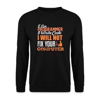 Developer programmer - Unisex Sweatshirt - black - Front - Alina (178cm) & Michal (187cm)
