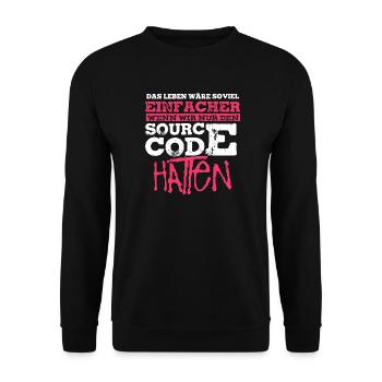 programmer - Unisex Sweatshirt - black - Front - Alina (178cm) & Michal (187cm)