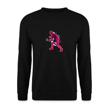 table tennis - Unisex Sweatshirt - black - Front - Alina (178cm) & Michal (187cm)