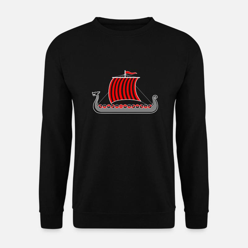Wikingerschiff - Unisex Pullover - Schwarz