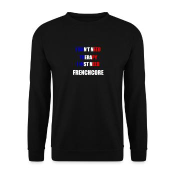Therapy Frenchcore Flag - Unisex Sweatshirt - black - Front - Alina (178cm) & Michal (187cm)