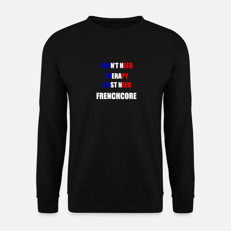 Therapy Frenchcore Flag - Unisex Sweatshirt - black
