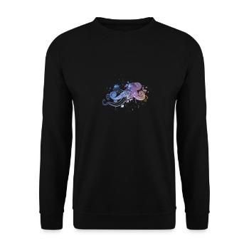 Octopus - Unisex Pullover - Schwarz - Vorne - Alina (178cm) & Michal (187cm)