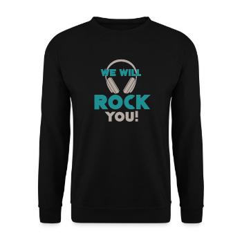 Musikschule Rock - Unisex Pullover - Schwarz - Vorne - Alina (178cm) & Michal (187cm)