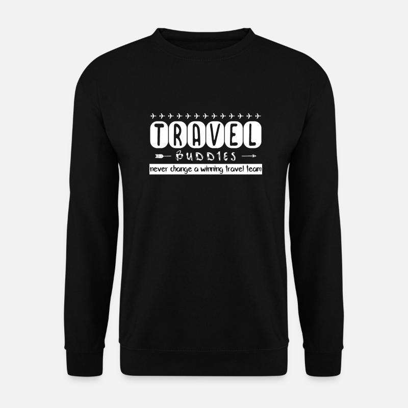 Travel Buddies Reisen Freunde Flugzeug Urlaubsidee - Unisex Pullover - Schwarz