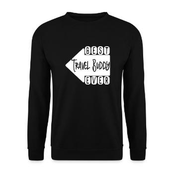 Best Travel Buddy Travel Friends Holiday Gift - Unisex Sweatshirt - black - Front - Alina (178cm) & Michal (187cm)