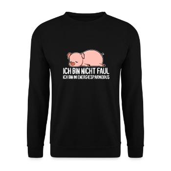 Cadeau de dessin de cochon de cochon drôle - Sweat-shirt Unisexe - noir - Devant - Alina (178cm) & Michal (187cm)