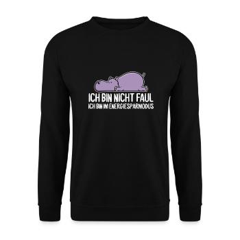 Funny hippopotamus hippopotamus drawing gift - Unisex Sweatshirt - black - Front - Alina (178cm) & Michal (187cm)