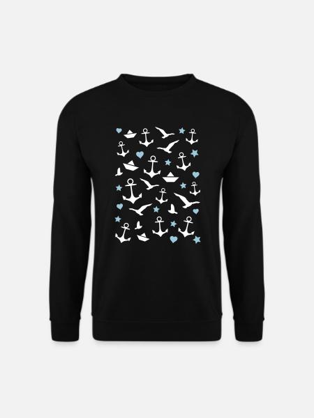 Modèle d'ancrage Maritim - Sweat-shirt Unisexe - noir