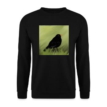 Amsel - Unisex Pullover - Schwarz - Vorne - Alina (178cm) & Michal (187cm)