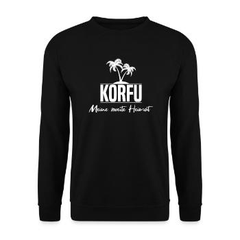 Corfu Home Island Love Gift - Unisex Sweatshirt - black - Front - Alina (178cm) & Michal (187cm)