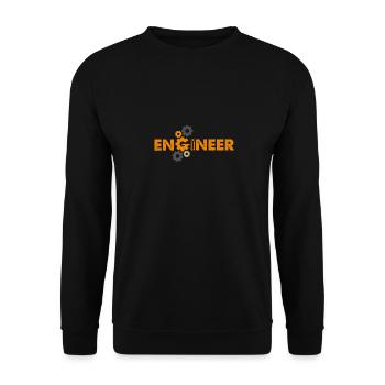 Engineer - Unisex Pullover - Schwarz - Vorne - Alina (178cm) & Michal (187cm)