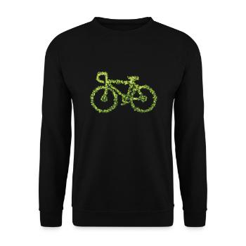 Nachhaltiges Fahrrad Rad Go Green Rennrad Geschenk - Unisex Pullover - Schwarz - Vorne - Alina (178cm) & Michal (187cm)
